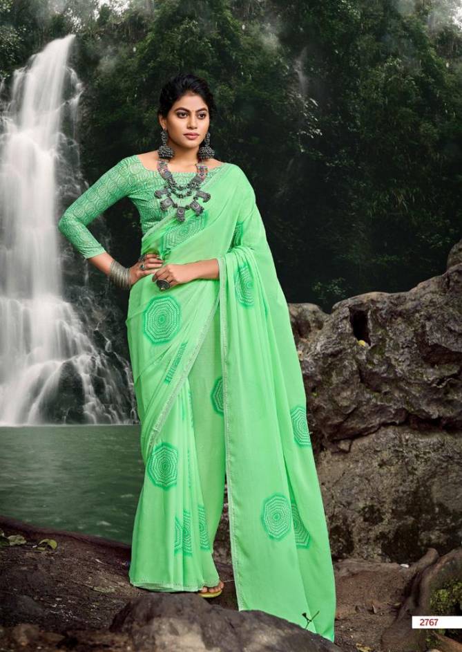 Kashvi Prisha Printed Silk Fancy Casual Wear Designer Saree Collection